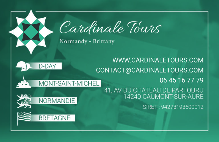 Carte de visite (verso) - Cardinale tours